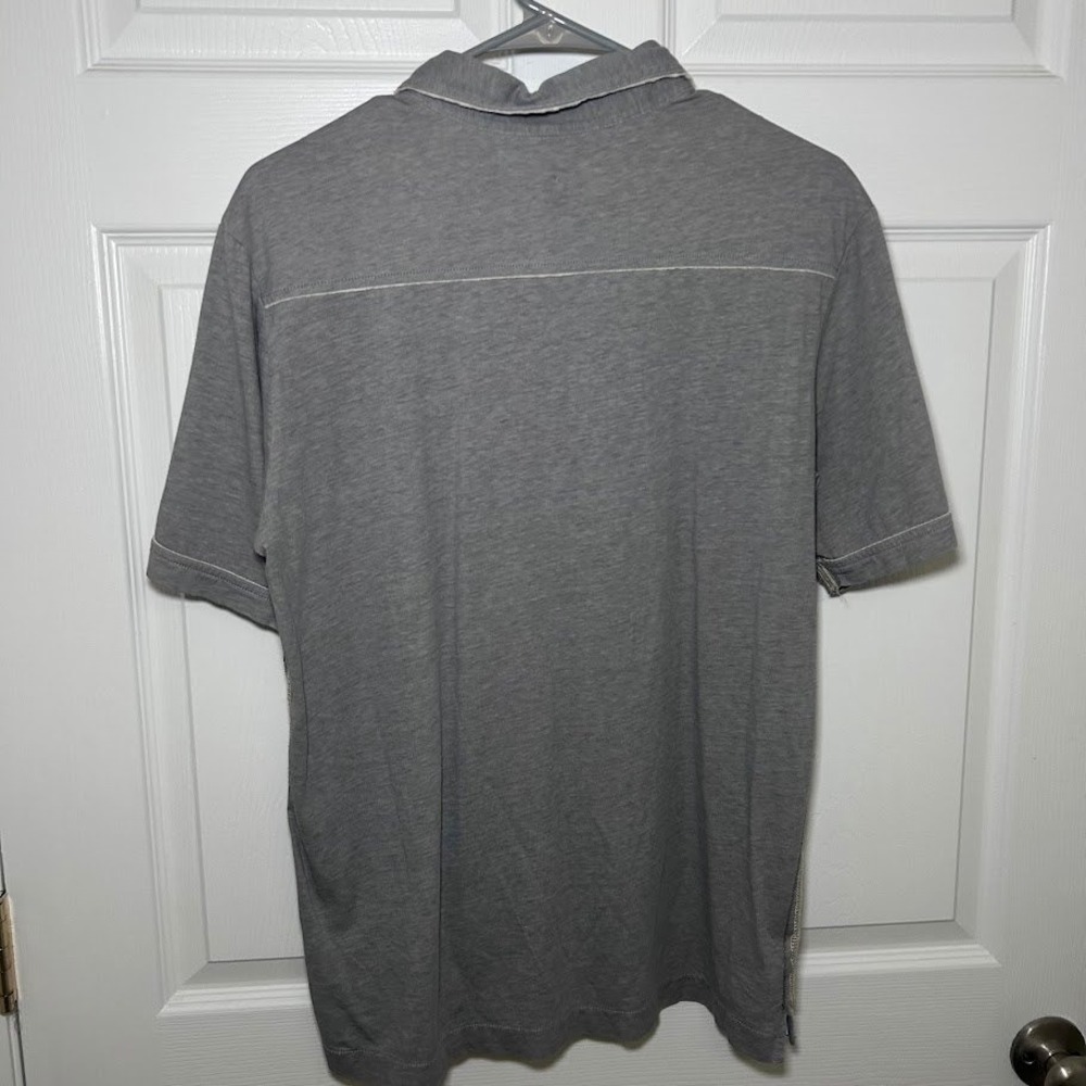 Tommy Bahama Jeans Mens Polo Shirt Gray Island Modern Fit M Short Sleeve - Picture 4 of 9
